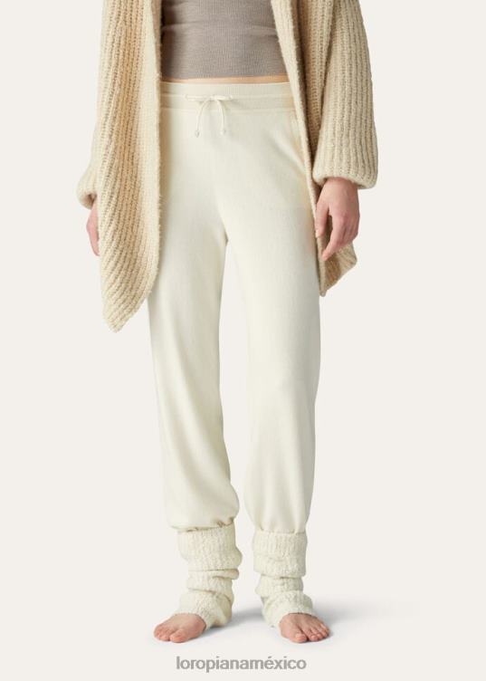 Loro Piana mujer pantalones capullo nieve blanca (1232) 2FPNR324