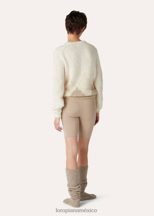 Loro Piana mujer pantalones cortos envolventes nieve blanca (1232) 2FPNR328