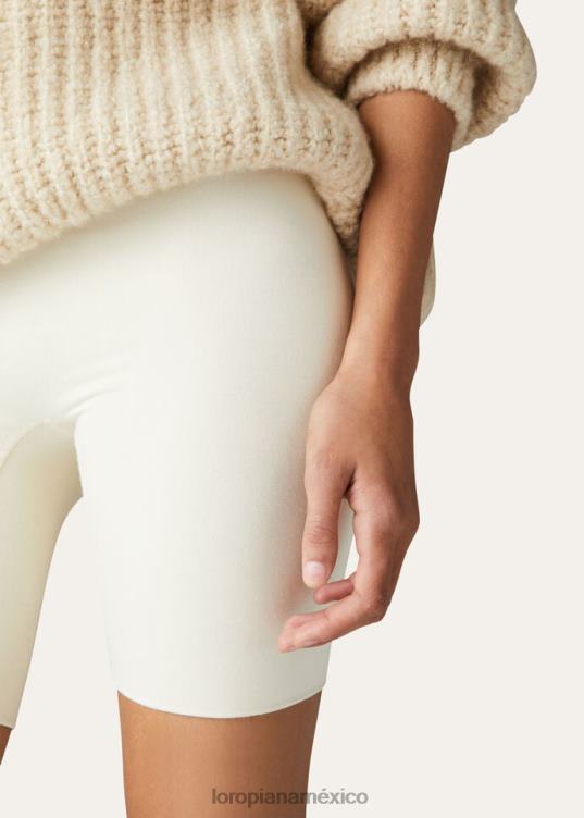 Loro Piana mujer pantalones cortos envolventes nieve blanca (1232) 2FPNR329