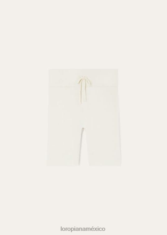 Loro Piana mujer pantalones cortos envolventes nieve blanca (1232) 2FPNR329