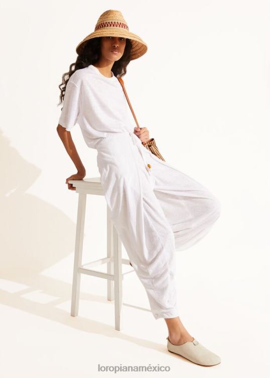 Loro Piana mujer pantalones gargano blanco (1000) 2FPNR341