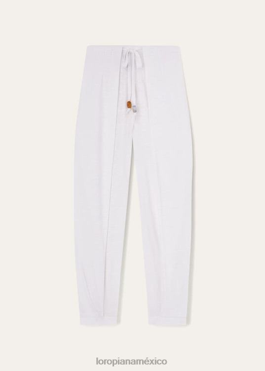 Loro Piana mujer pantalones gargano blanco (1000) 2FPNR341