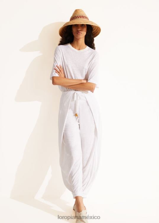 Loro Piana mujer pantalones gargano blanco (1000) 2FPNR341
