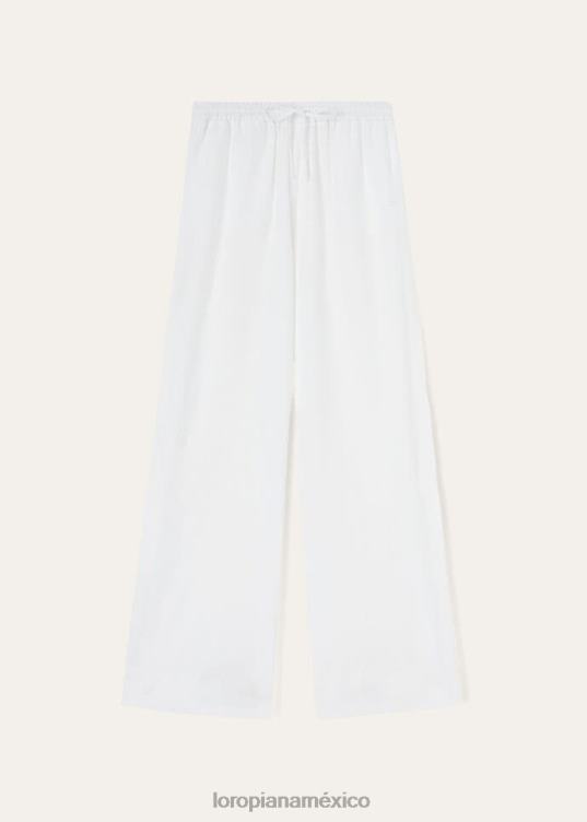 Loro Piana mujer pantalones grises blanco óptico (1005) 2FPNR340