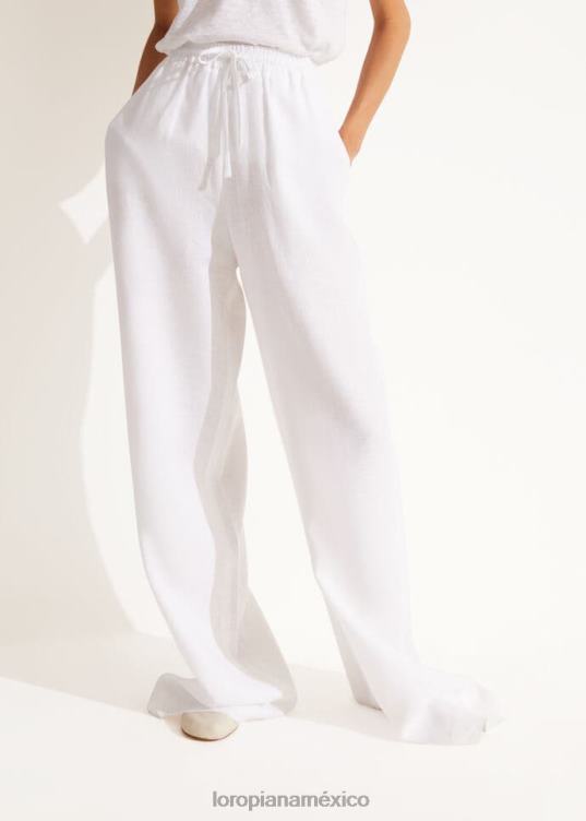 Loro Piana mujer pantalones grises blanco óptico (1005) 2FPNR340