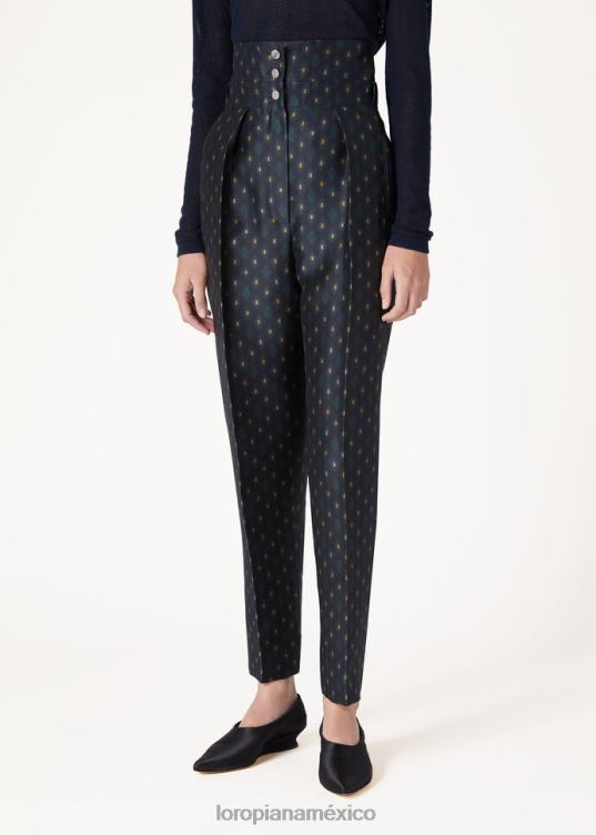 Loro Piana mujer pantalones torrey tintero/blanco/rojo tango (t1k6) 2FPNR305
