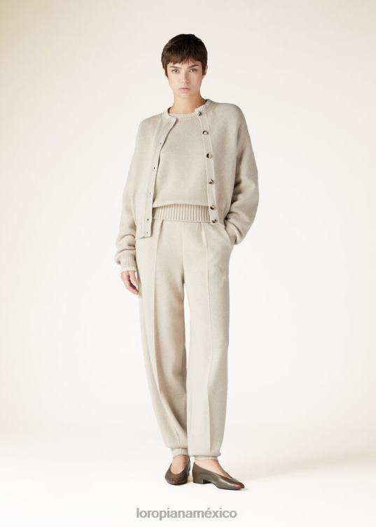 Loro Piana mujer ashi cuello redondo salsa de sésamo mel (d0iy) 2FPNR17