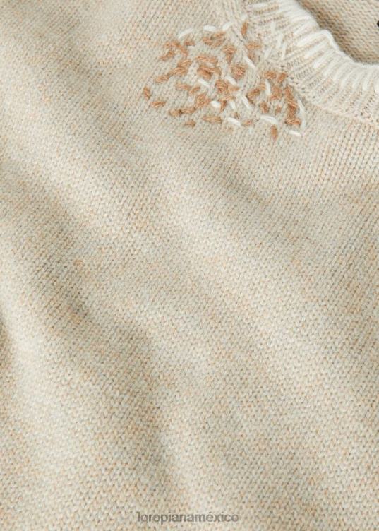 Loro Piana mujer ashi cuello redondo salsa de sésamo mel (d0iy) 2FPNR17