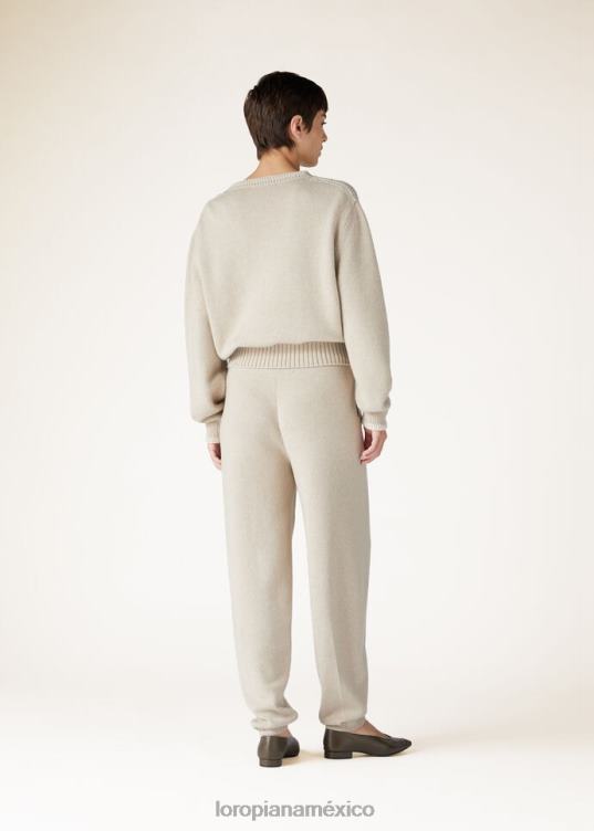 Loro Piana mujer ashi cuello redondo salsa de sésamo mel (d0iy) 2FPNR17