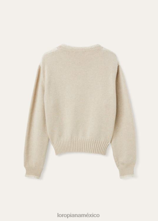 Loro Piana mujer ashi cuello redondo salsa de sésamo mel (d0iy) 2FPNR17