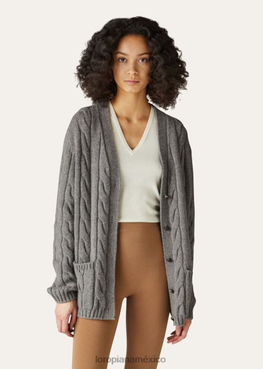 Loro Piana mujer cárdigan napier nieve blanca (1232) 2FPNR375