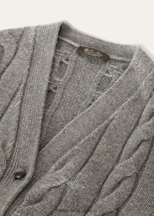 Loro Piana mujer cárdigan napier nieve blanca (1232) 2FPNR375