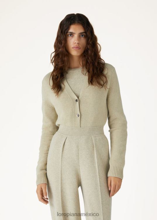 Loro Piana mujer cárdigan parksville aguas termales mel natural teñido (50x0) 2FPNR13