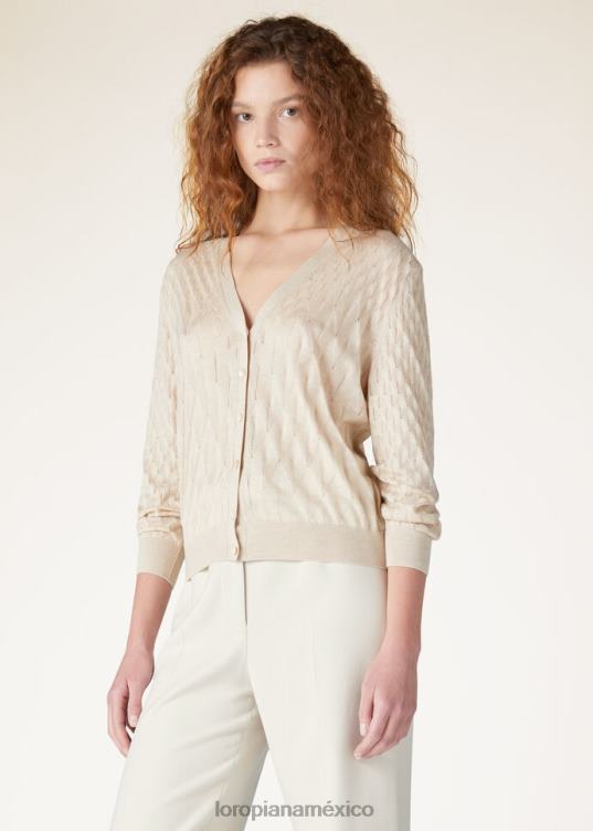 Loro Piana mujer cárdigan takao mezcla de dunas claras (a123) 2FPNR6