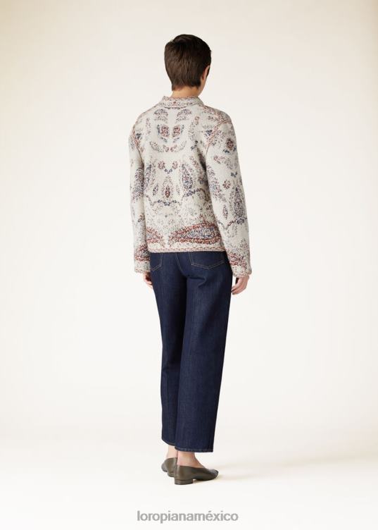 Loro Piana mujer chaqueta ishikari elegante pasley (f5vi) 2FPNR31