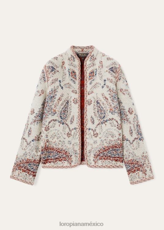 Loro Piana mujer chaqueta ishikari elegante pasley (f5vi) 2FPNR31