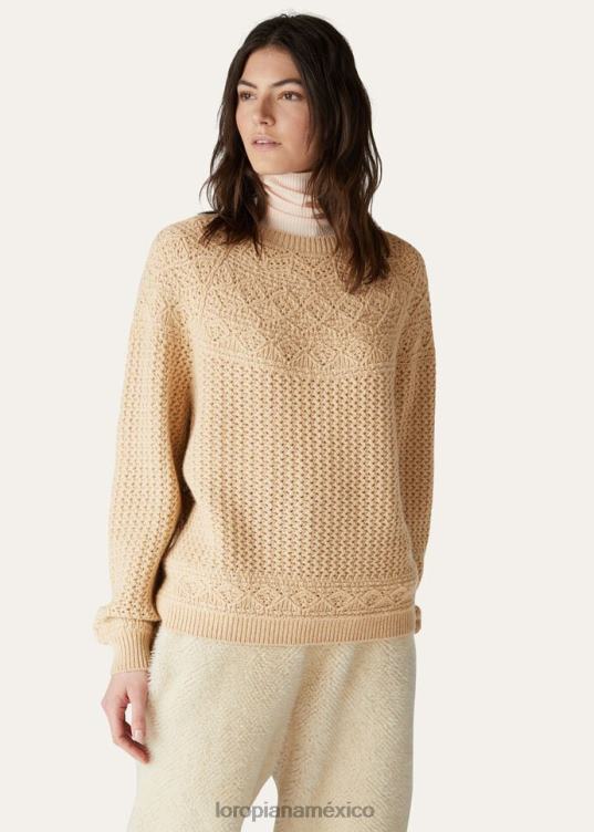 Loro Piana mujer cuello redondo engadina nieve blanca (1232) 2FPNR373