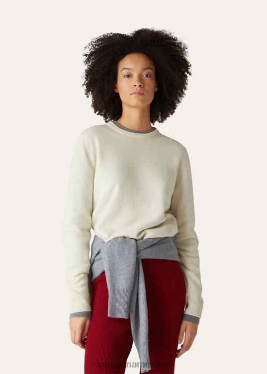 Loro Piana mujer cuello redondo loro puras dunas mel (106o) 2FPNR101