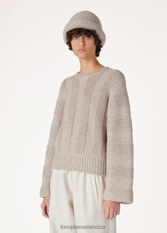 Loro Piana mujer cuello redondo mashu arena de jardín (d0it) 2FPNR21