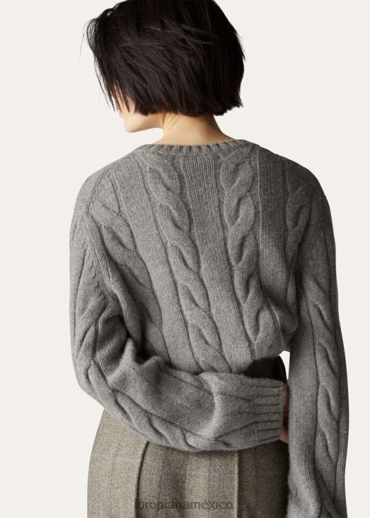 Loro Piana mujer cuello redondo napier nieve blanca (1232) 2FPNR374