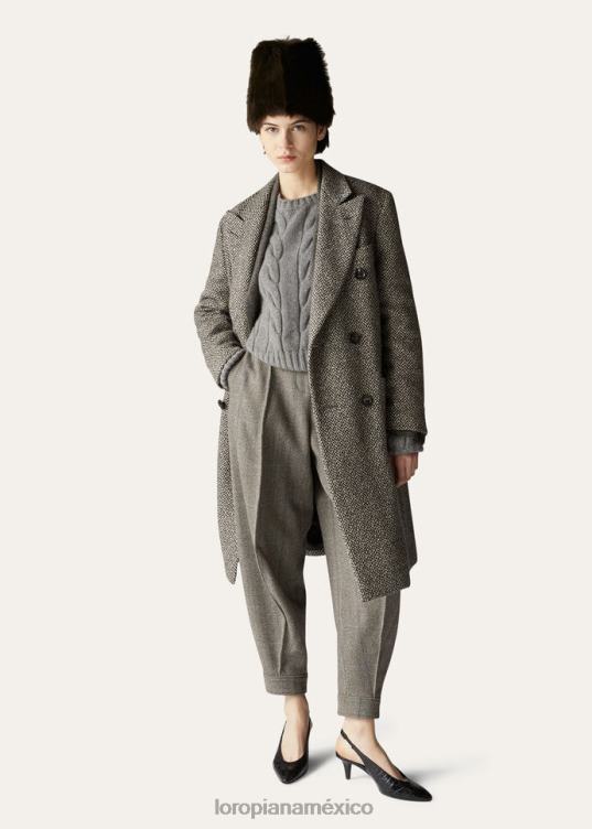 Loro Piana mujer cuello redondo napier nieve blanca (1232) 2FPNR374