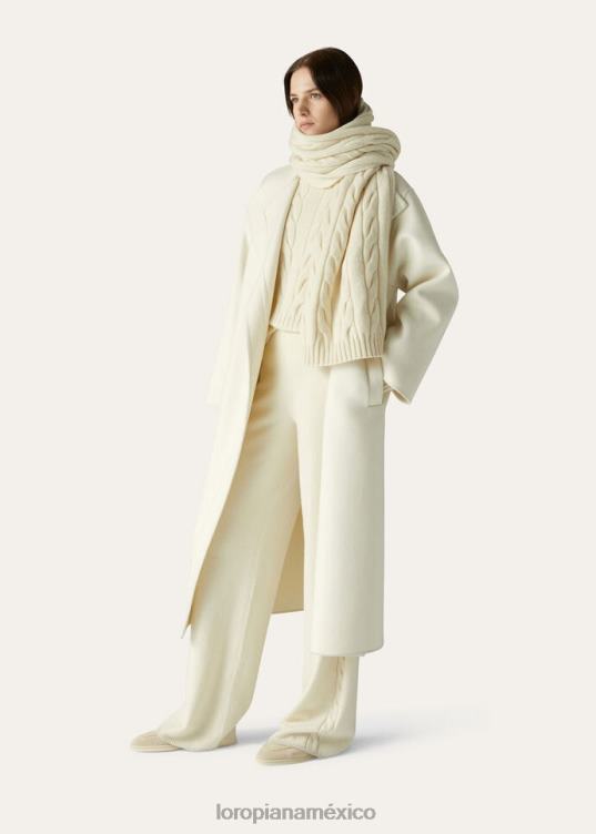 Loro Piana mujer cuello redondo napier nieve blanca (1232) 2FPNR84