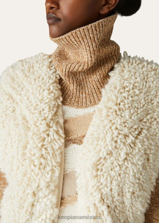 Loro Piana mujer jersey de cuello alto celerina beige elegante (f5l5) 2FPNR38