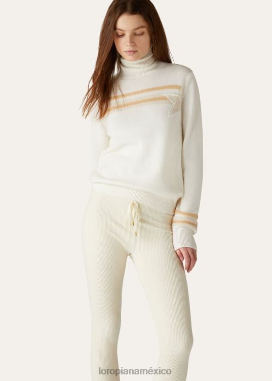 Loro Piana mujer jersey de cuello alto celerina elegante verde neptuno (f5lb) 2FPNR43