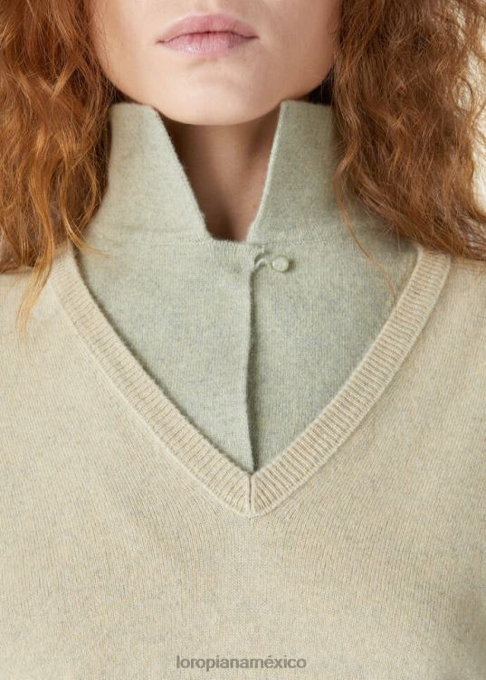 Loro Piana mujer suéter arona aguas termales mel natural teñido (50x0) 2FPNR14