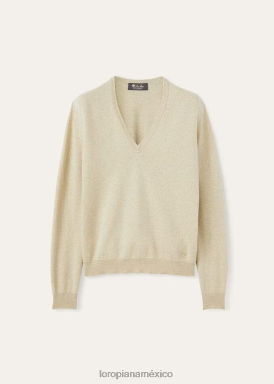 Loro Piana mujer suéter arona aguas termales mel natural teñido (50x0) 2FPNR14