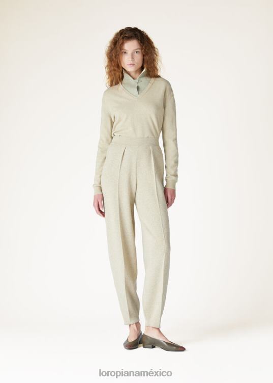 Loro Piana mujer suéter arona aguas termales mel natural teñido (50x0) 2FPNR14