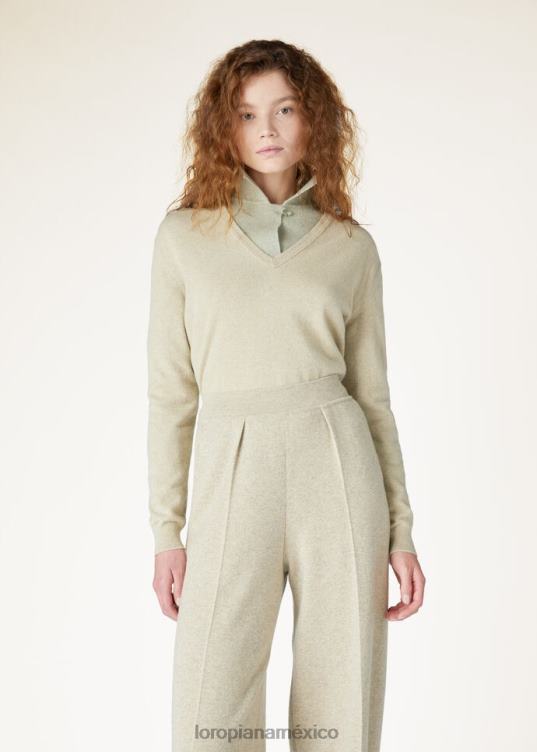 Loro Piana mujer suéter arona aguas termales mel natural teñido (50x0) 2FPNR14