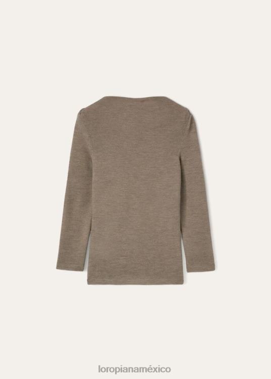 Loro Piana mujer suéter envolvente con cuello barco abrazo natural (a0bp) 2FPNR83