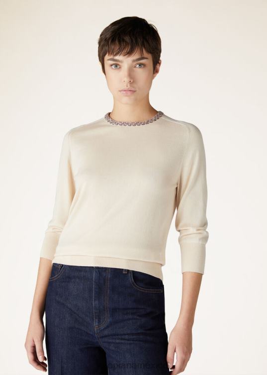 Loro Piana mujer suéter ishikari crema melba elegante (f6a0) 2FPNR32