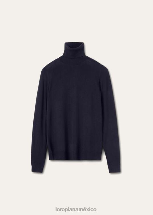 Loro Piana mujer suéter tipo con cuello de tortuga vicúa oscura (e208) 2FPNR106