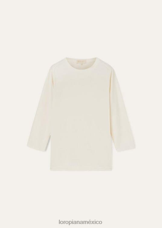 Loro Piana mujer camiseta capullo nieve blanca (1232) 2FPNR228