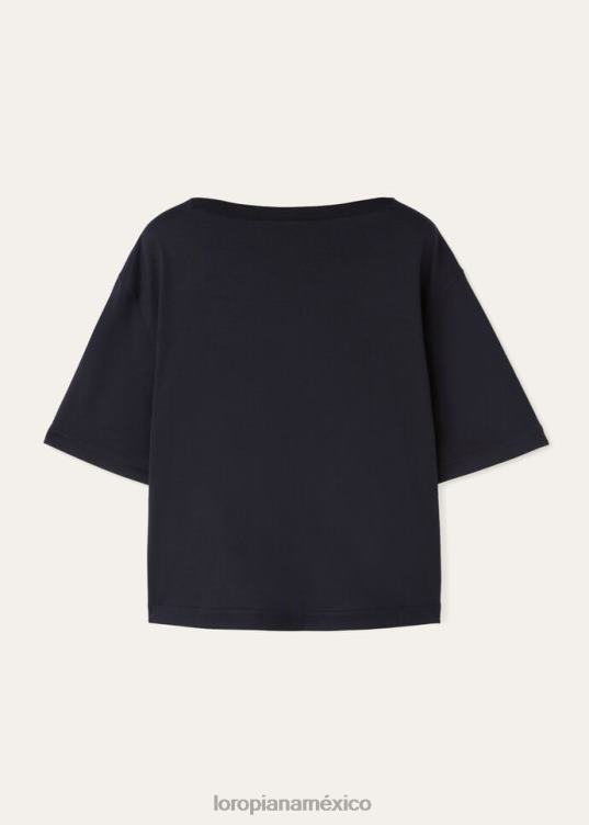 Loro Piana mujer el regalo de reyes neo cuello barco azul marino (w000) 2FPNR246