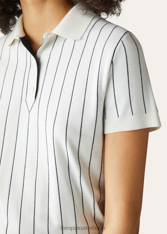 Loro Piana mujer polo de el regalo de reyes orylag blanco/blanco natural (ba14) 2FPNR117