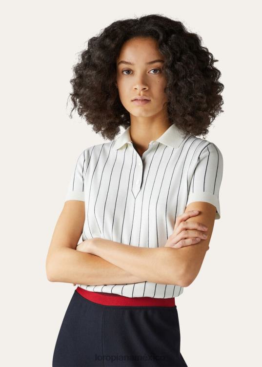 Loro Piana mujer polo de el regalo de reyes orylag blanco/blanco natural (ba14) 2FPNR117