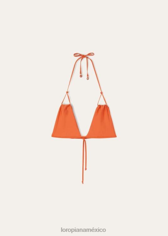 Loro Piana mujer top de bikini triangular naranja azufaifo (p07r) 2FPNR382