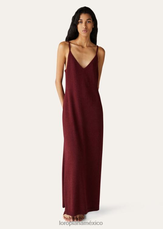 Loro Piana mujer vestido capullo mezcla de rosa del desierto (d440) 2FPNR258