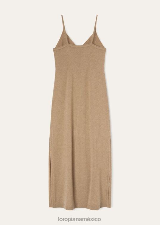 Loro Piana mujer vestido capullo mezcla de rosa del desierto (d440) 2FPNR72