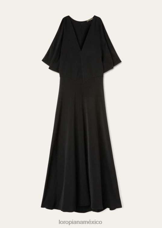 Loro Piana mujer vestido milena negro (8000) 2FPNR253