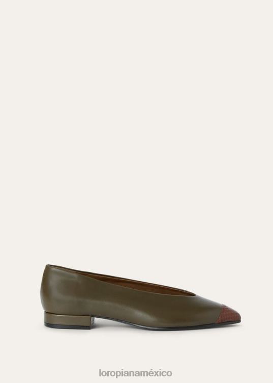 Loro Piana mujer bailarinas rebeca alcaparras sicilianas/tierra quemada (b4by) 2FPNR724