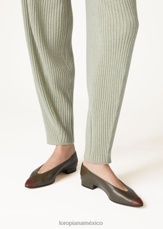 Loro Piana mujer bailarinas rebeca alcaparras sicilianas/tierra quemada (b4by) 2FPNR724