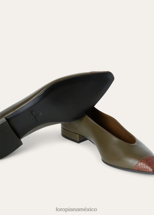 Loro Piana mujer bailarinas rebeca alcaparras sicilianas/tierra quemada (b4by) 2FPNR724