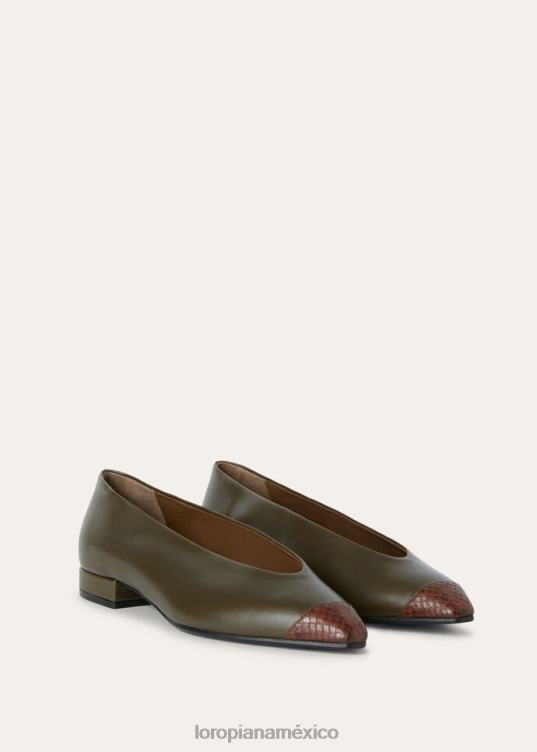 Loro Piana mujer bailarinas rebeca alcaparras sicilianas/tierra quemada (b4by) 2FPNR724