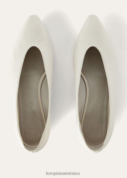 Loro Piana mujer bailarinas rebeca leche blanca clara (106j) 2FPNR727