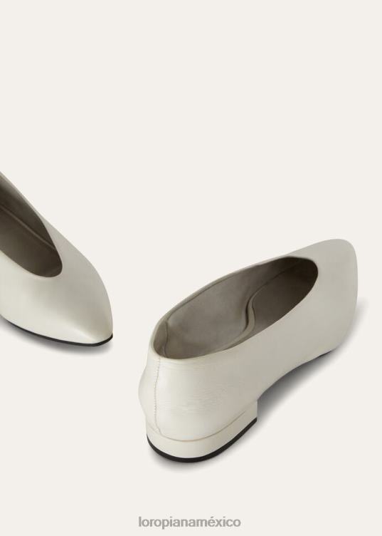 Loro Piana mujer bailarinas rebeca leche blanca clara (106j) 2FPNR727
