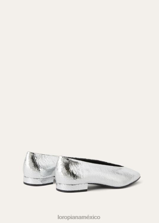 Loro Piana mujer bailarinas rebeca polvo de plata (m0o6) 2FPNR728